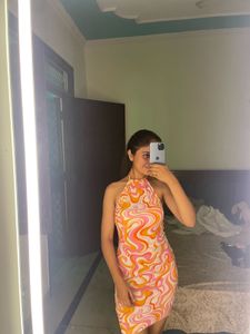 Retro Swirl Mini Dress