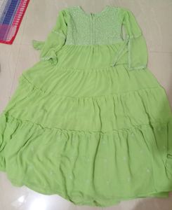 georgette one piece with heavy flare and can can .. wore 1-2 time