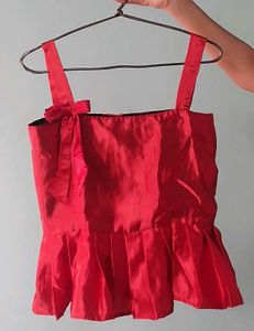 Chic Red Peplum Top ❤️‍🔥