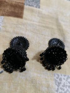 Black Oxidised Earrings