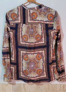 Patterned Long Sleeve Top