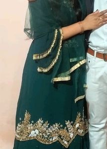 Embroidered Teal Dress