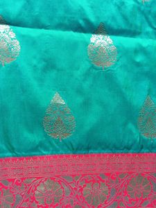 sea green sarees without pink colour combination