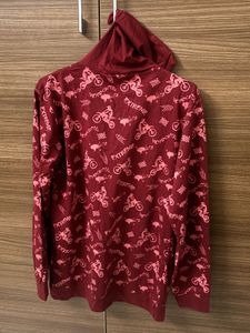 Motocross Print Zip-Up Hoodie