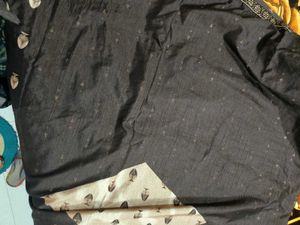 Elegant printed &amp; lace border Saree