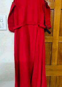 Red Long Gown(Size&#34;XS&#34;)