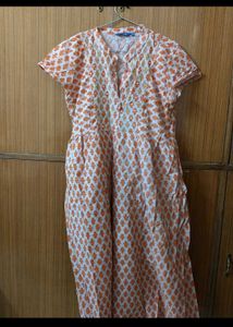 Orange Flared Kurta