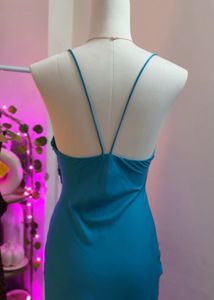 Teal Cutout Maxi Dress