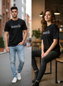 Natch Black Graphic Oversize T-Shirt