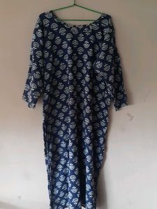 Elegant Blue Printed Kurta Set