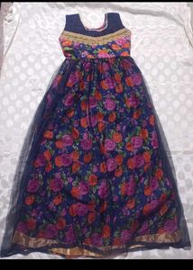 Anarkali Style Floral Net Gown