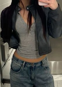 oversized leather jacket