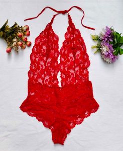 Red Backless Bodysuit