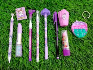 Purple Theme Stationery Items