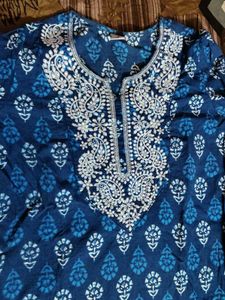 Chikankari Pure Cotton Kurti