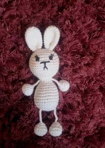 Crochet White Bunny Plush
