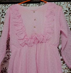 Pink Ruffle Maxi Dress