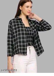 Stylish Women's Plaid Co-ord Set