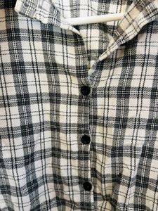 Plaid Button-Down Top