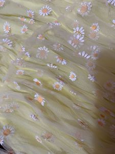 Yellow Floral Net Dress – Like New (Worn Once)