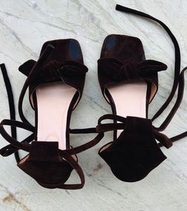 Brown Tie-Up Heels