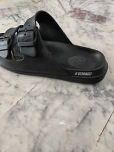 Black Double Buckle Sandals