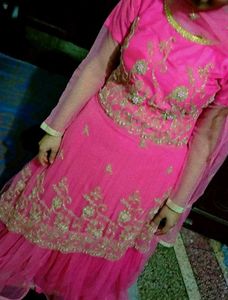 Pink 🩷 Gown/Anarkali Suit &#34;Women&#34; I 36in