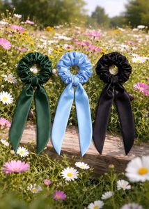 Satin Ribbon Scrunchies - Set of 3