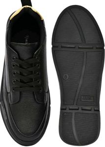 Black &amp; Gold Accent Sneakers