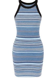 Striped Sleeveless Mini Dress
