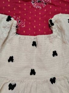 Butterfly Embroidered Top