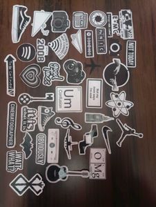42 Aesthetic Design Laminated Stickers