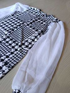 Houndstooth Midi Dress