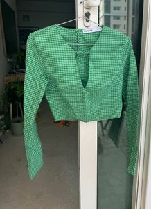 Checkered Blouse / Crop Top