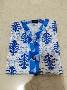 Straight White Cotton Kurta