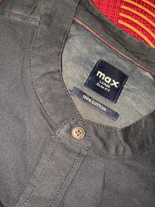 Navy Blue Chinese Colour Shirt For Men