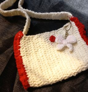 Hand Crochet Ruffle bag 🎀🌷