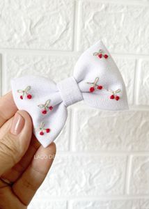 Combo Of Embroidered Bow Clips