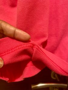 Hot Pink Collared Tshirt
