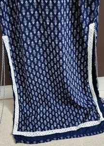 Indigo Blue Straight Kurta.