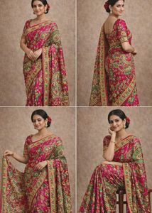 💗Pink Paisley Saree