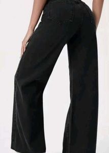 Black High-Waisted Wide Leg Jeans Not Worn