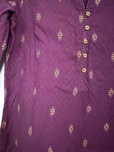 Elegant Purple Printed Kurti