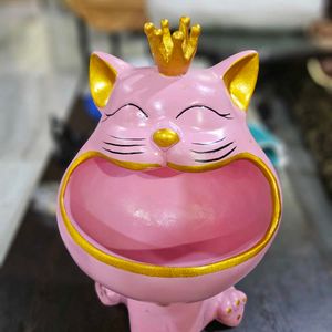 Lucky Big Mouth Cat Storage Pink