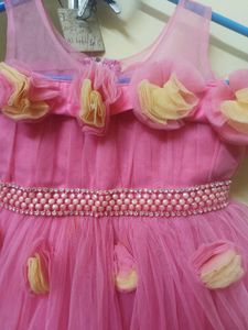 Pink Flower Girl Dress