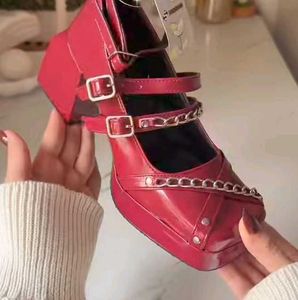 Red Platform Heels