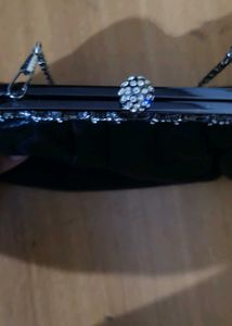 JESSICA MCLINTOCK Metallic BLACK PARTY Clutch