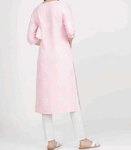 Light Pink Printed Kurta