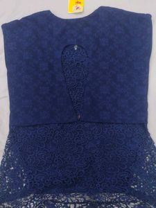 Navy Blue Net Style Top