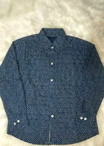 Blue Dotted Long Sleeve Shirt (wore twice)
